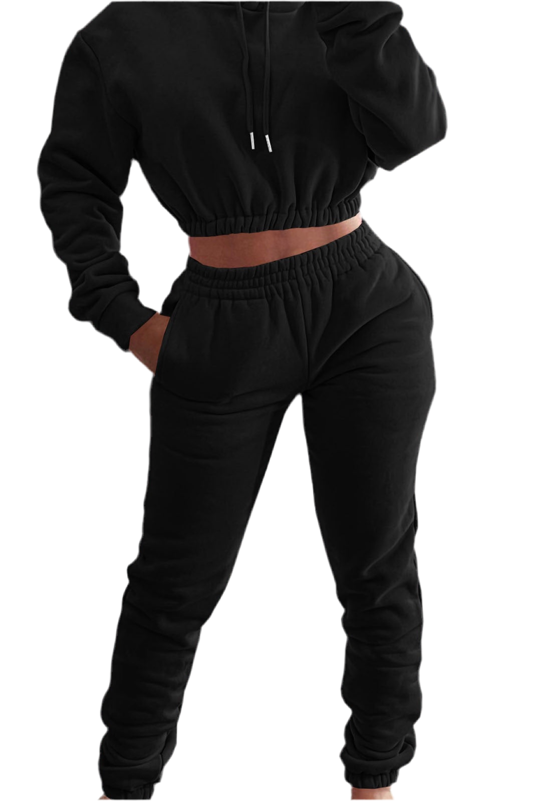 City Sleek Jogger Set (Black)