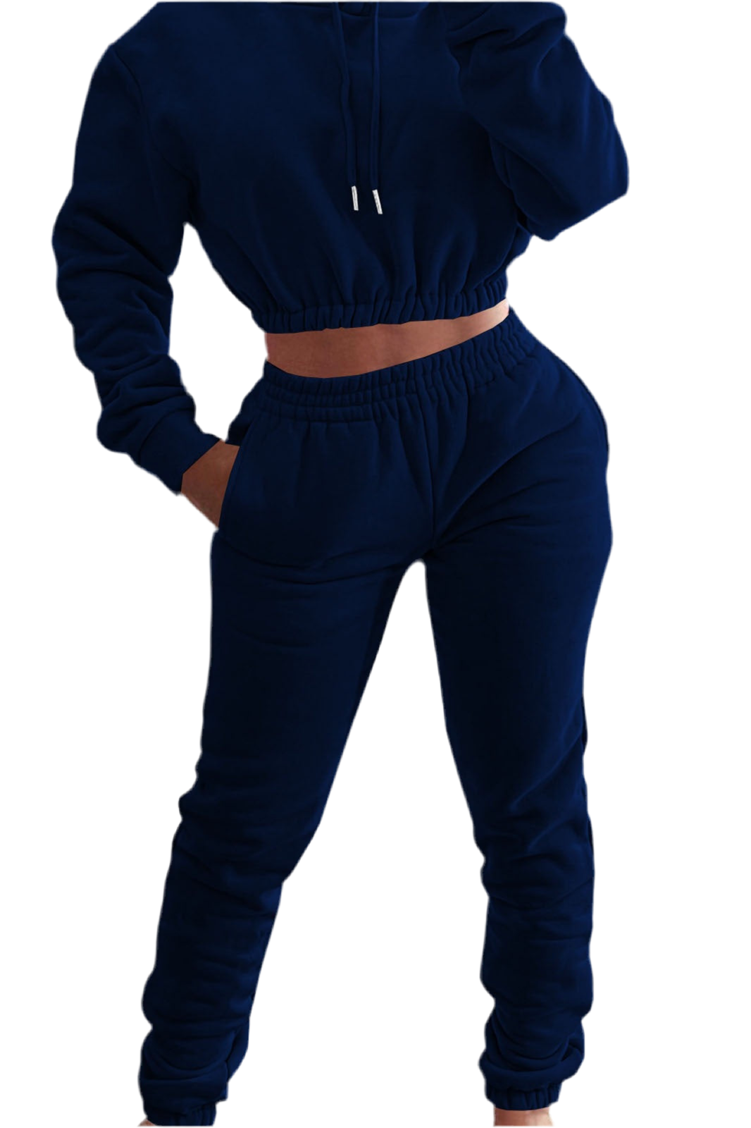 City Sleek Jogger Set (Navy Blue)