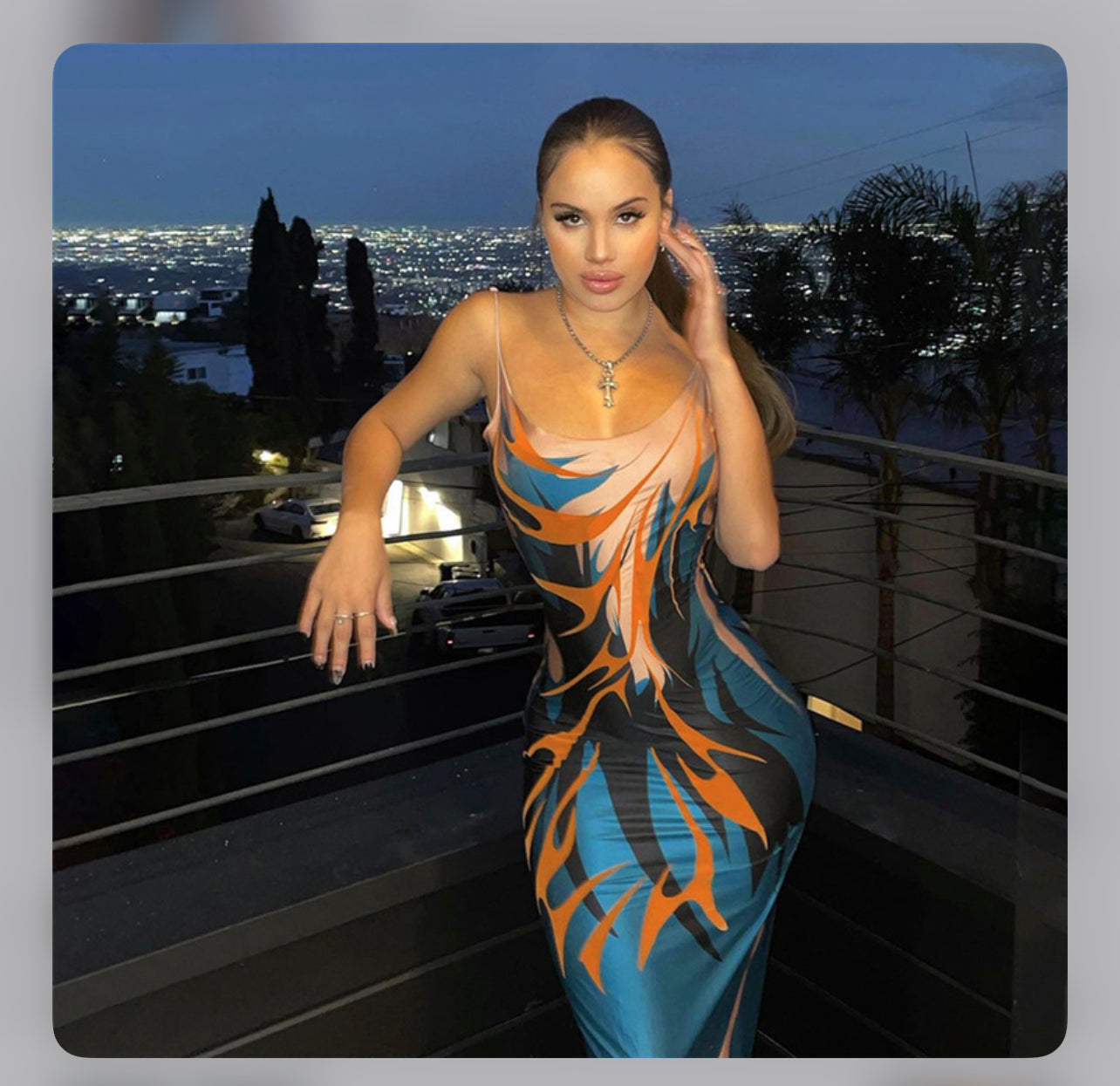 Heat Wave Maxi – Electric Blue Flame