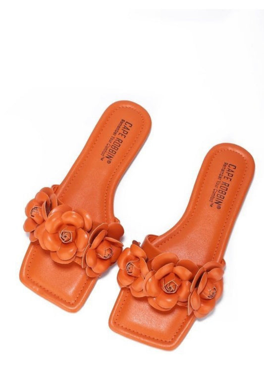 Orange Blossom Slide Sandals