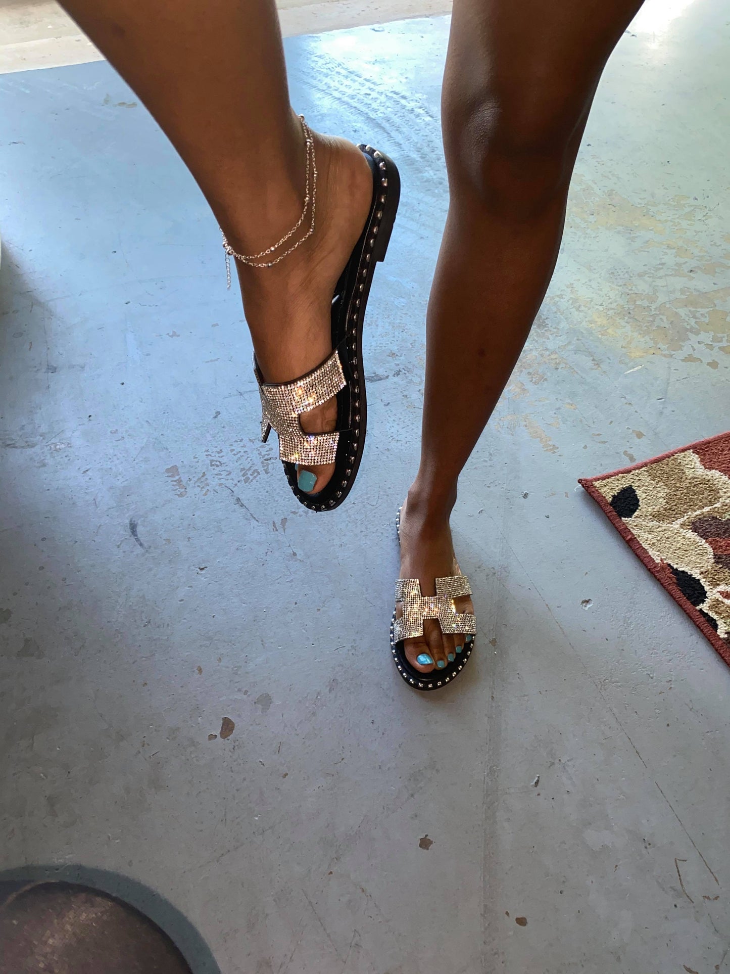 Glimmer Slide Sandals