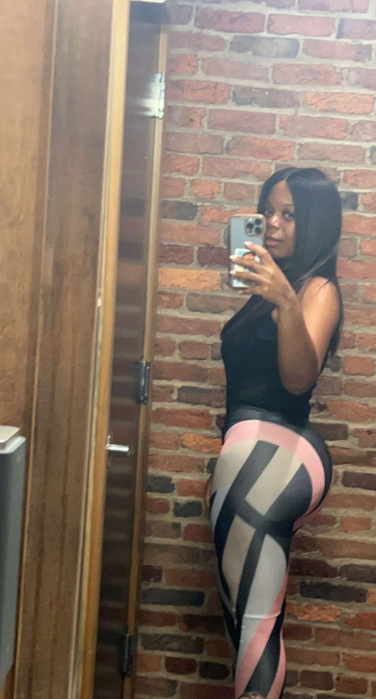 Color Block Mesh Leggings