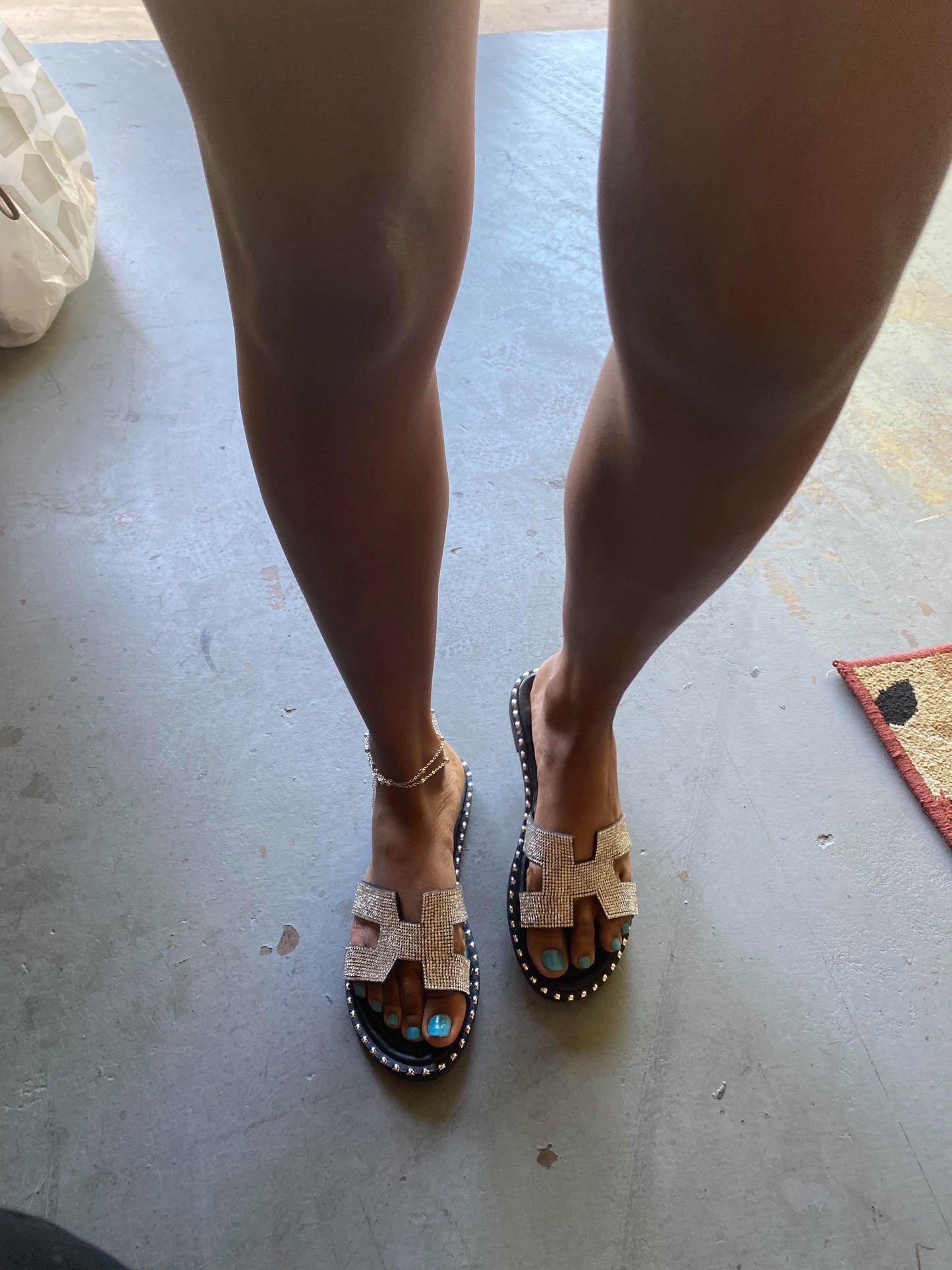 Glimmer Slide Sandals